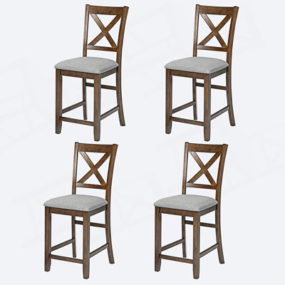 Ensemble de 4 chaises de salle à manger seulement, chaises à hauteur de comptoir