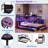 Modern Gaming Daybed With Integrated Desk, Bookcase, 3 Storage Drawers, Pegboard Headboard, Built-in Charging Station And Led Light-1012429594