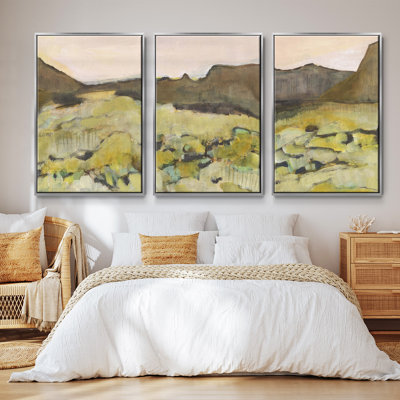 Nature, fougères imprimées X, ensemble encadré sur toile 3 pièces