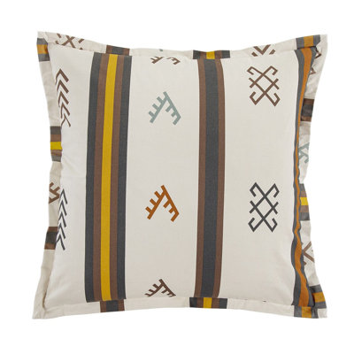 Toluca Canvas Canvas Cotton Striped Western Rustic Lodge Style 27x27 inch Euro Sham