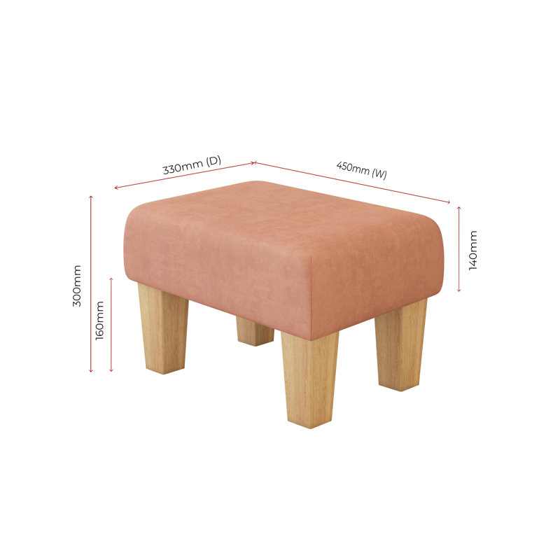 Autryville Wood Contemporary Leg, Natural, Velvet, Blush Pink
