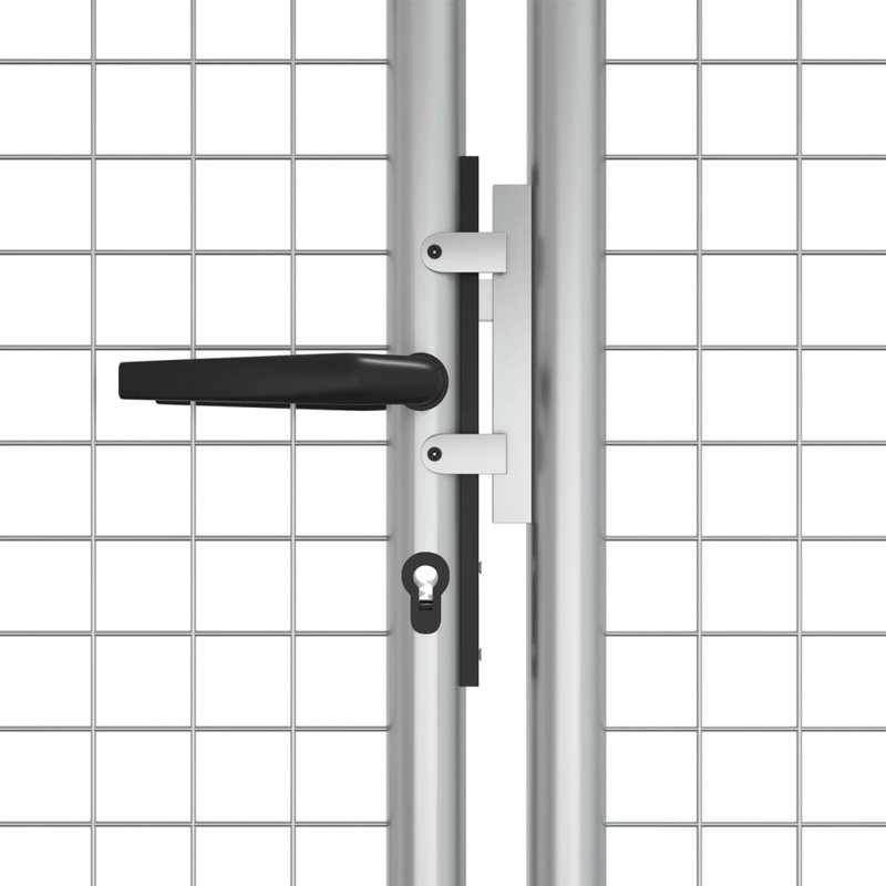 Addey 176cm H x 403cm W Silver Metal Gate