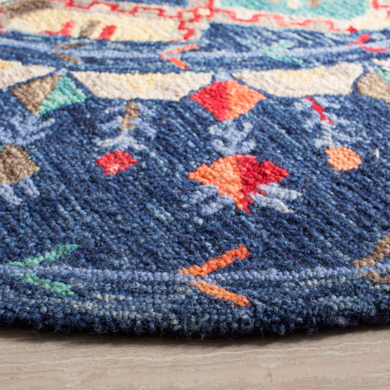 Vahakn Hand Tufted Wool Oriental Rug, Round 7'