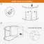 Rangement autoportant pour petite salle de bain avec tablettes ouvertes-1319978353
