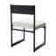 Chaise de salle à manger rembourrée avec structure en métal