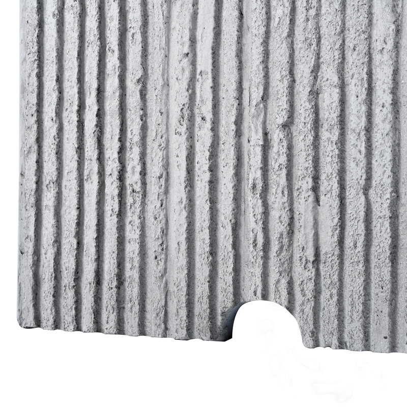 Outdoor Tank Cover Table With Vertical Slats, Gray