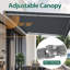 Auvents de patio rétractables électriques 10 x 8 pi, auvent d'extérieur avec télécommande-107785773