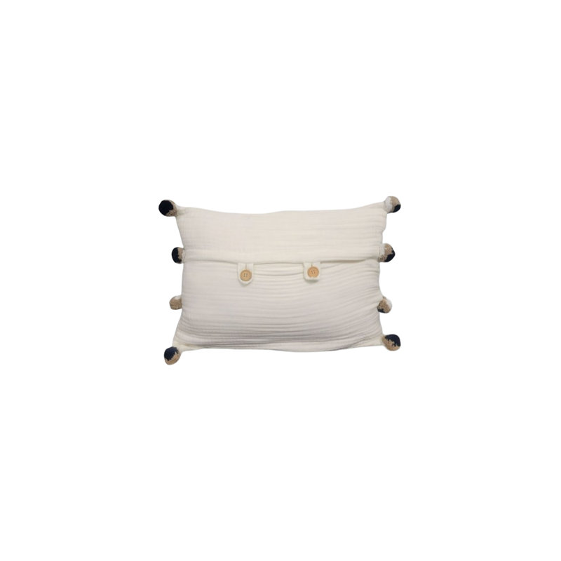 Ls Romy Muslin Pillow , Ivory