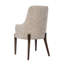Fauteuil taupe en chenille et similicuir Belmont
