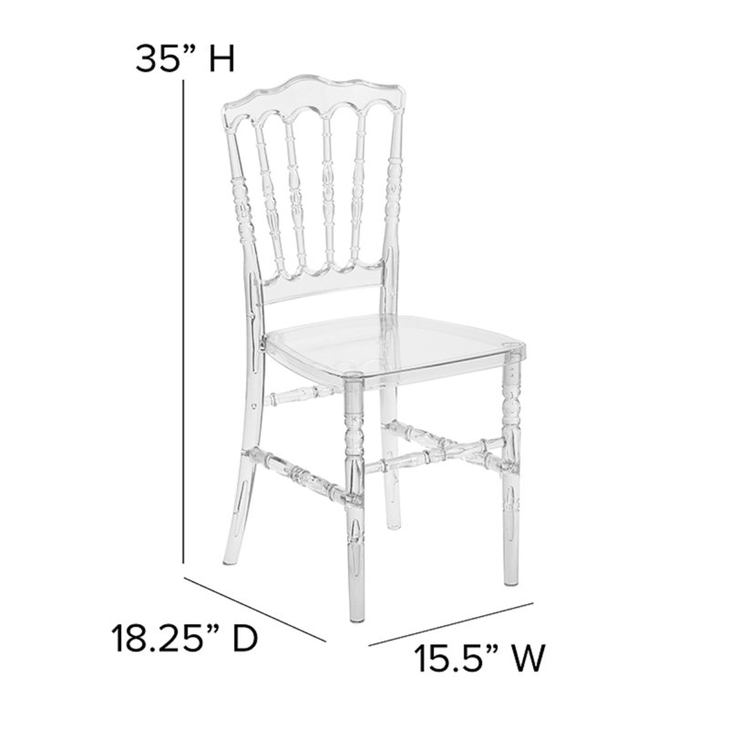 Chaise empilable Glenoe Crystal Ice Napoleon