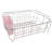 Chrome Plated Steel 2-Piece Compact Dish Drainer with Utensil Caddy-112383682
