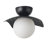 1-Light E12 Bulbs Black Finish Dimmable Semi-Flush Mount Light Fixture