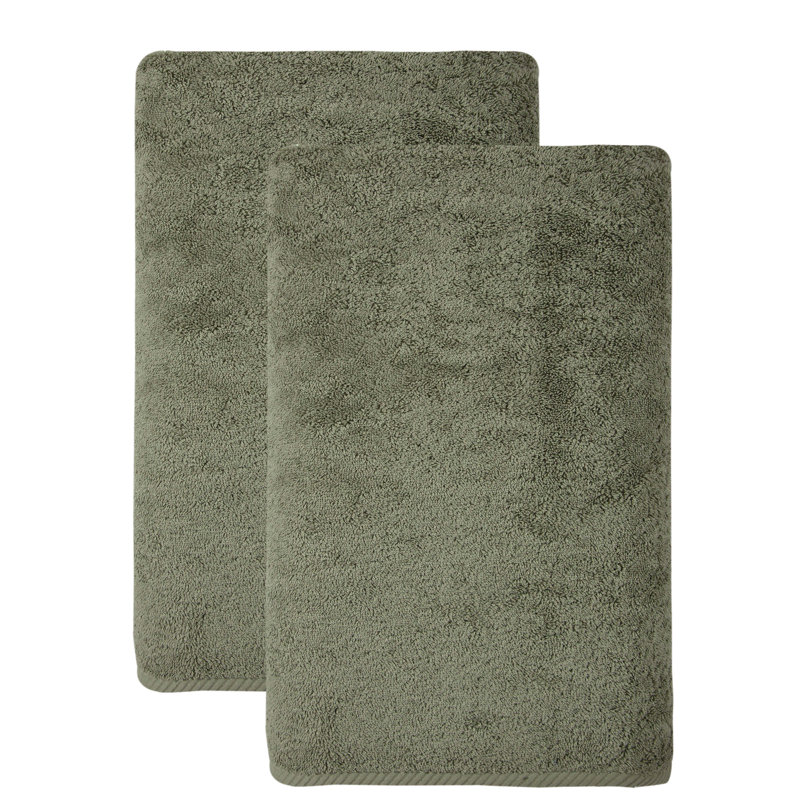 Dinis Luxury Turkish Cotton Bath Sheet Set, Olive, Bath Sheet -2 Pack