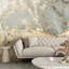 Adhésif mural bleu, beige et or-358051501