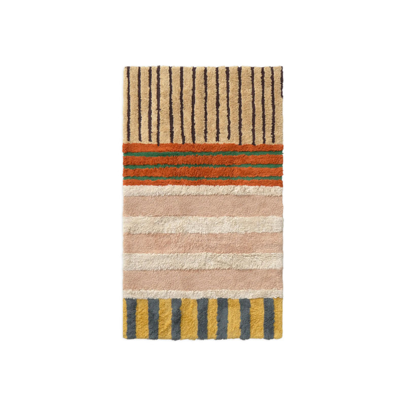Color ON Hand Tufted Cotton Striped Area Rug