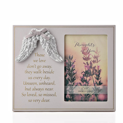 Thoughts Of You Angel Wings Photo Frame 4" X 6"