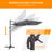 Ronnett 120'' x 96'' Rectangular Lighted Cantilever Umbrella-361302567