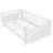 White Twin 'S Double Platform Bed With Iron , And Stable, Three - Sided Fence, Easy To Install, American Design For Bedroom Assembly,
