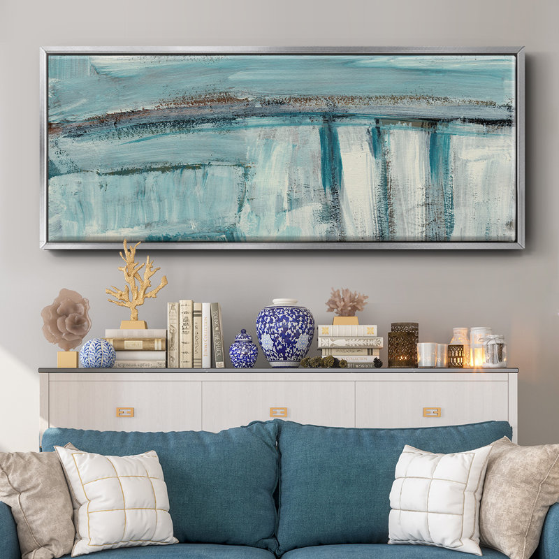 Acqua I- Framed Canvas