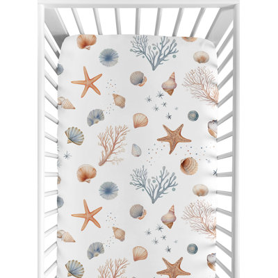 Drap-housse pour lit de bébé Seashells