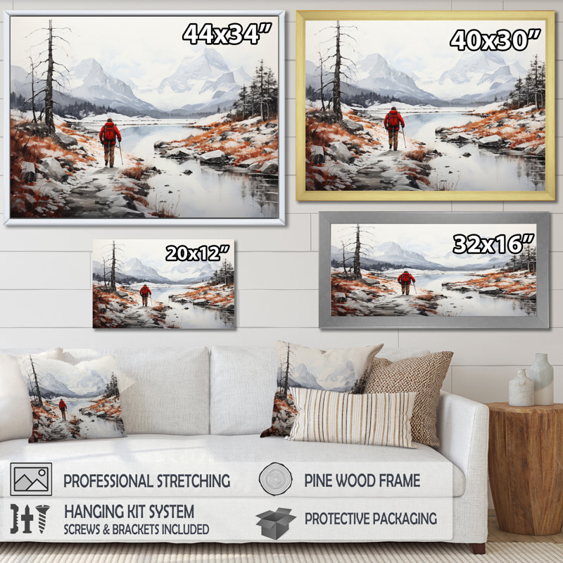 «Alaska Arctic Hike II», reproduction sur toile, H 30 po x l 40 po x P 1,5 po, Cadre photo noir