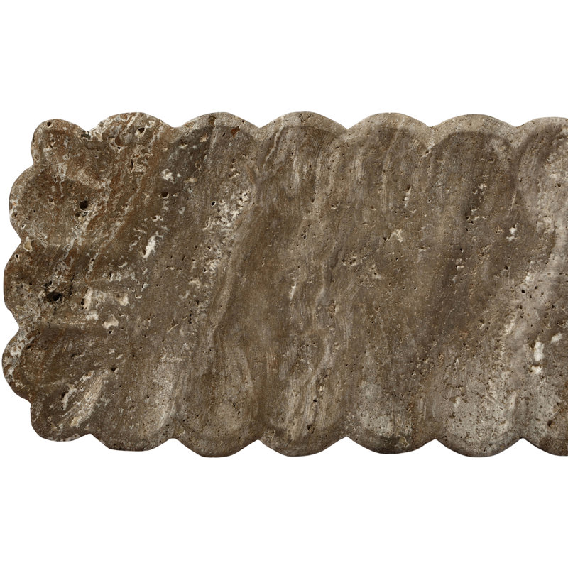 Ruffalo Decorative Tray, Grey Travertine