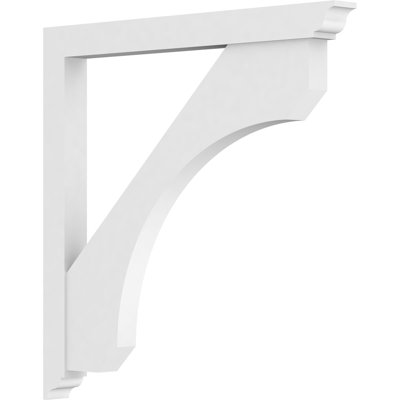 3"W x 36"D x 36"H Standard Legacy Architectural Grade PVC Bracket With Traditional Ends
