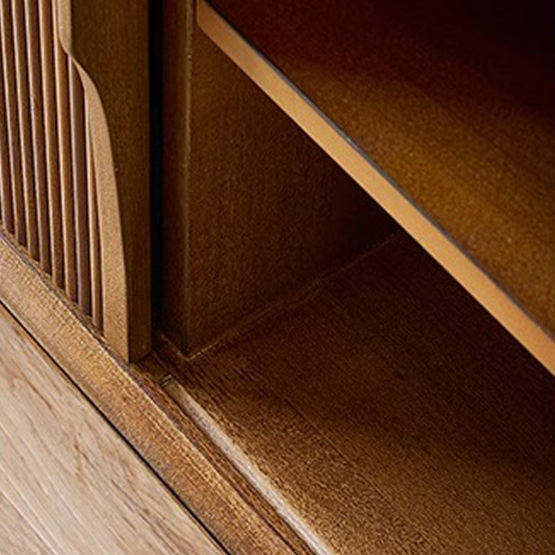Mid-Century Modern Solid Wood Entryway Cabinet