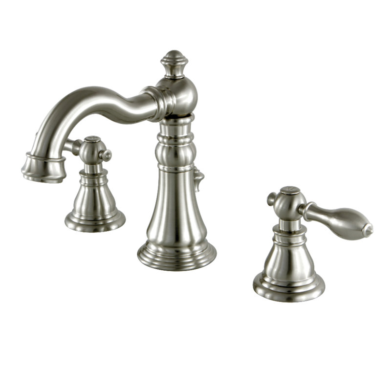 Robinet de salle de bain espacé Kingston, Nickel brossé