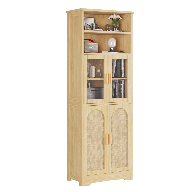 67" Tall Storage Cabinet, Natural