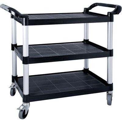 Utility Carts with Wheels Large Size Rolling Cart with Wheels Heavy Duty 600 LBS Food Cart with Lockable Wheels and Hammer