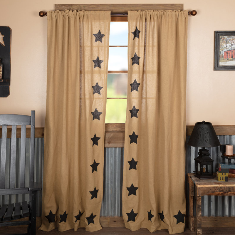 Paire de rideaux semi-transparents avec passe-tringle Tiller