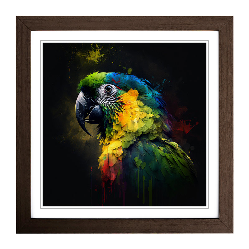 ParrotNo.1 - Framed Print, Walnut