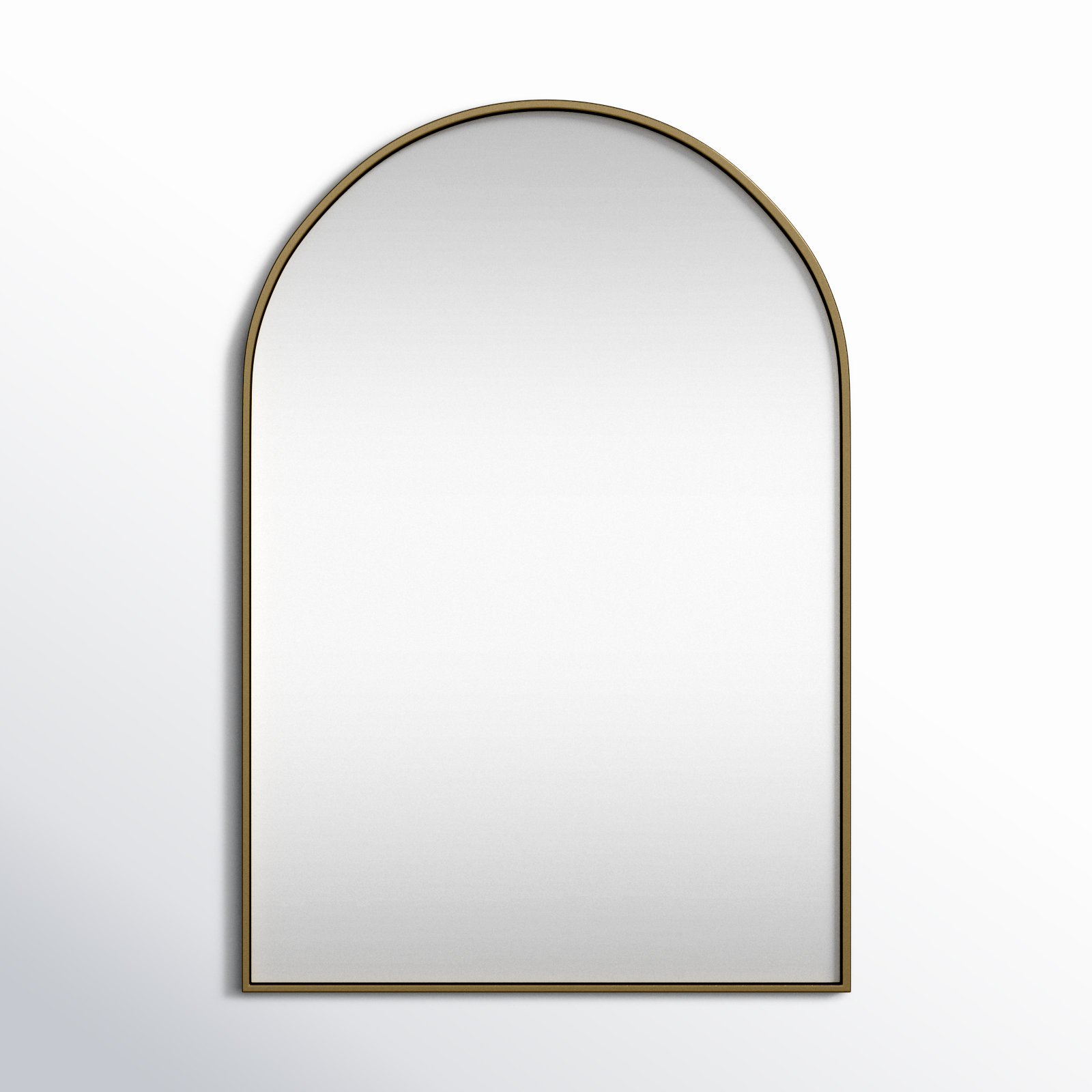 Sabine Metal Arch Wall Mirror, Brass, 40" x 27"