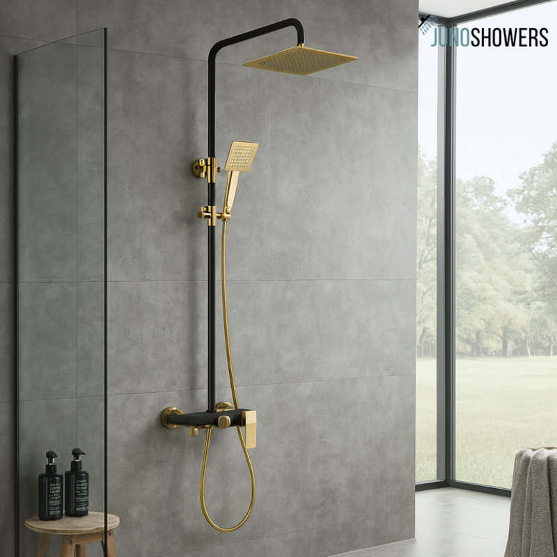 Ensemble de douche pour salle de bain luxueux en laiton massif chromé, Chrome chrome