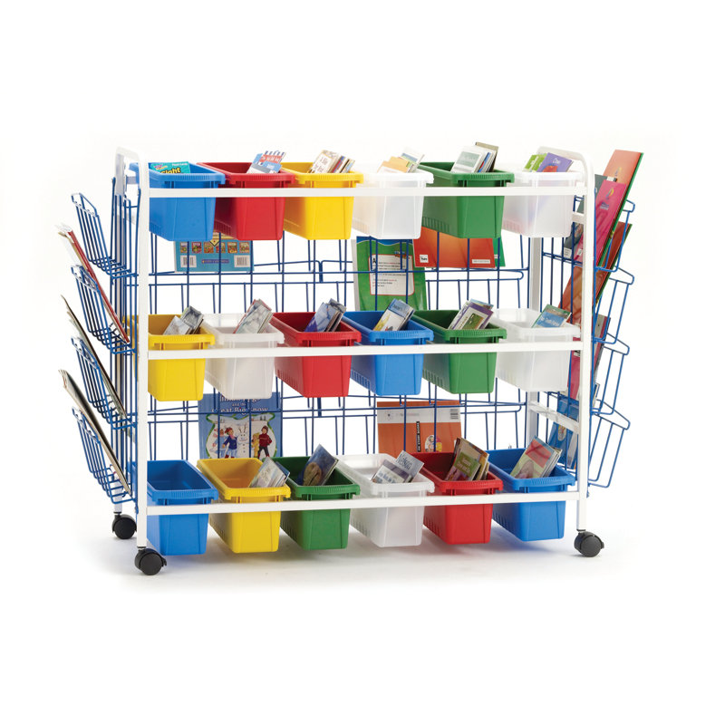 18 Compartment Aluminum Teaching Cart