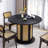 Cashus 47" Round Pedestal Dining Table for 4-6 People-684728265