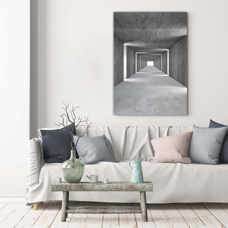 Concrete Tunnel - Wrapped Canvas Print