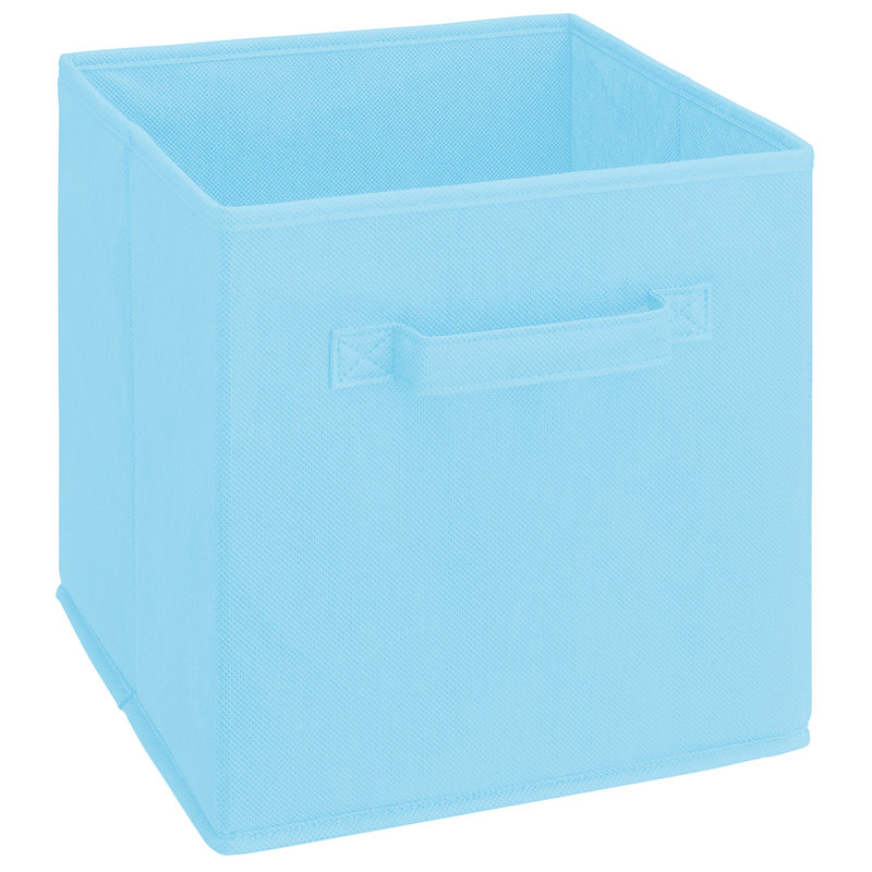 Closetmaid Cubeicals 28cm Fabric Cube Organisers with Handle, Pastel Blue