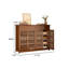 Armoire à chaussures 51,18 po en bois massif minimaliste avec portes à lattes respirantes - rangement spacieux pour le vestibule