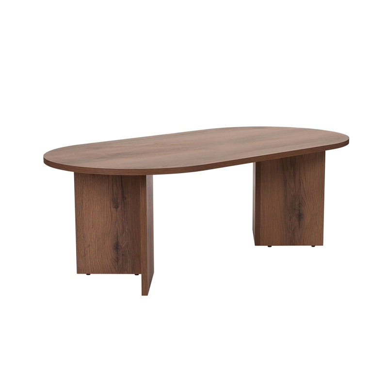 Table basse moderne, couleur noyer, 46,9 po x 15,7 po x 23,6 po | 100% panneau de particules enduit de mélamine, épaisseur: 0,7 pouce | Design élégant pour le salon et le salon, finition durable et élégante