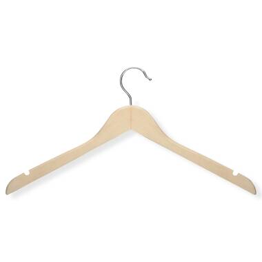 Wooden Hangers - Natural Wood Durable Heavy Duty Coat Hangers (Set of 30) Rebrilliant