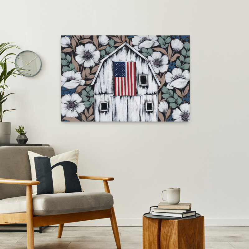 Art abstrait floral contemporain, H 24 po x l 36 po