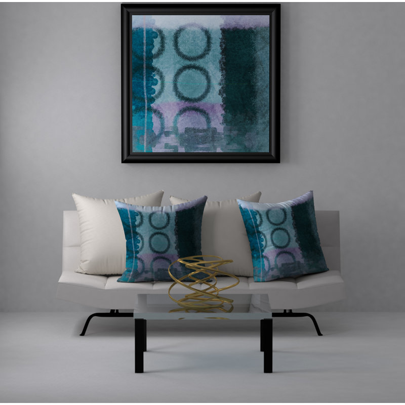 Coussin décoratif abstraite, 18" x 18"