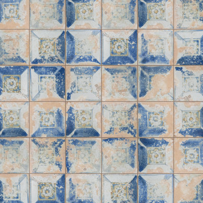 Kings Luxe Heritage 18" x 18" Ceramic Patterned Wall & Floor Tile