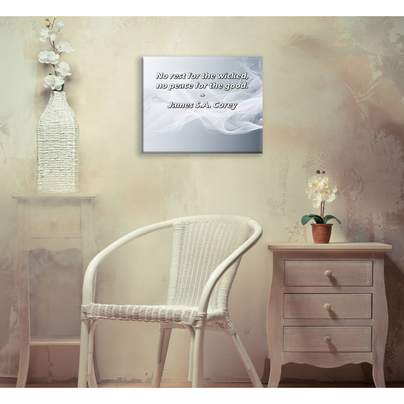 Toile tendue avec châssis Latitude Run® par James S.A. Corey: «No repos for the méchant, no Peace for the g