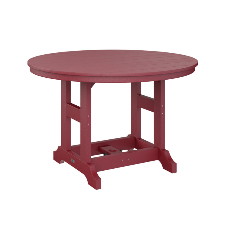 Table de bar ronde Berlin Garden, H 39,5 po x l 48 po x P 48 po, Rouge écarlate