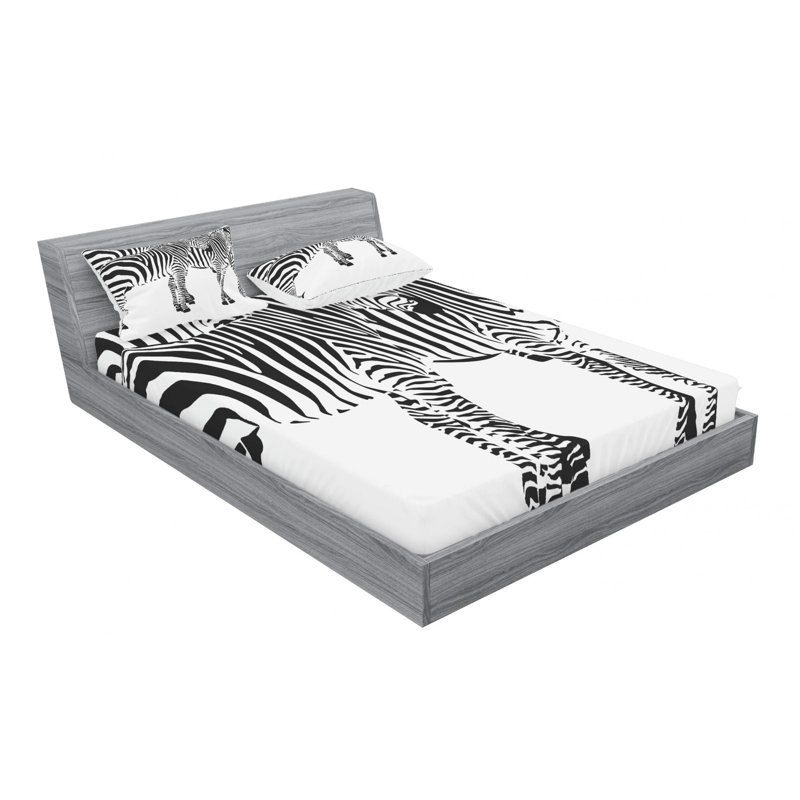 Microfiber Sheet Set, Queen Sheet Set with Fitted Sheet