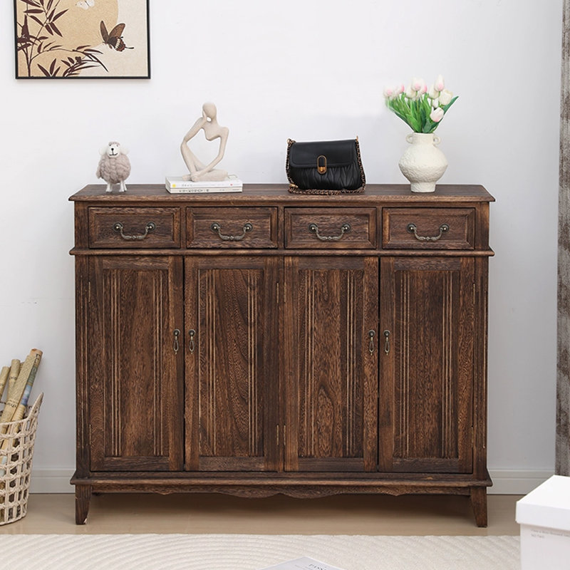 Dark-coffee Solid Wood Shoe Storage Bench, Dark Coffee