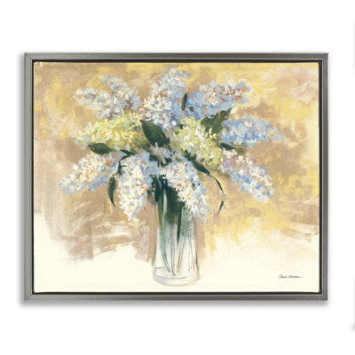 Contemporary Lilac Bouquet  Framed Floater Canvas Wall Art, design by Carol Rowan